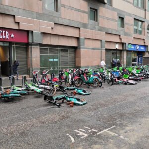 Ebikes on the ground